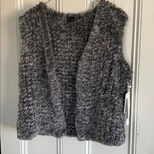 COPY - Aqua faux fur vest, super soft small